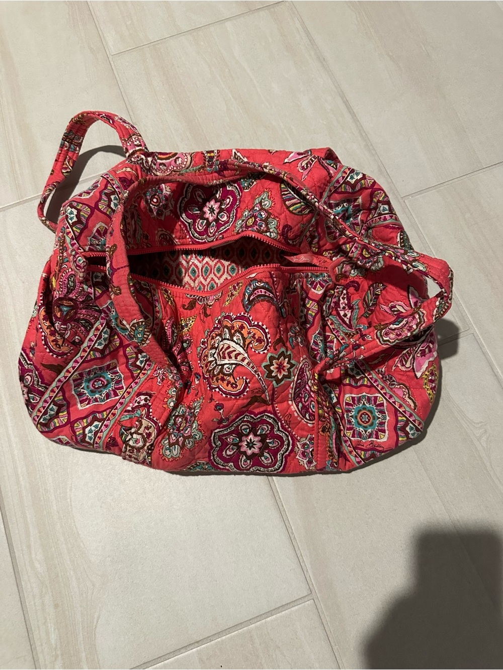 Vera Bradley small duffle in pink print